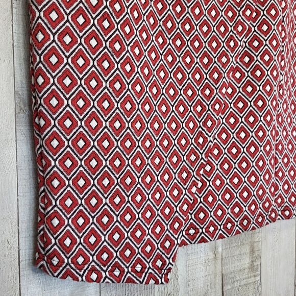 Maeve By Anthropolgie Geometric Red Skirt. Size Small - Picture 2 of 8